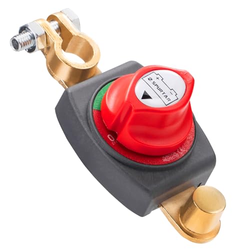 Spurtar Batterie Trennschalter 12V 24V 48V Top-Beitrag, Batteriehauptschalter 275A, Hochstrom für Auto, Fahrzeug, LKW, Schiff, Boot, ATV, Wohnmobil, Winde Spurtar Batterie Trennschalter 12V 24V 48V Top-Beitrag, Batteriehauptschalter 275A, Hochstrom für Auto, Fahrzeug, LKW, Schiff, Boot, ATV, Wohnmobil, Winde von Spurtar