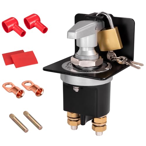 Spurtar Batterietrennschalter mit Verriegelungsplatte 500A Hochstrom Batterie Trennschalter 12V 24V 36V Kill Switch für Auto LKW Winde RV Boot Bagger Traktor Motorhome Hot Rods von Spurtar
