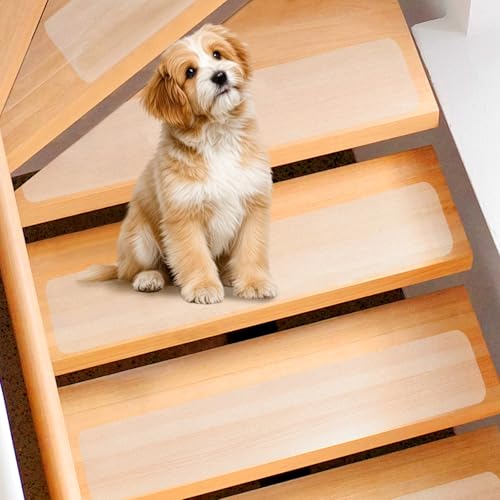 Spurtar Treppenstufen Matten Antirutschmatte, Transparent Stufenmatten Innen 15 Stück 15 x 81cm rutschfeste Klebeband für Holzstufen Set für Boden Rutschschutz Selbstklebend Antirutsch Streifen Spurtar Treppenstufen Matten Antirutschmatte, Transparent Stufenmatten Innen 15 Stück 15 x 81cm rutschfeste Klebeband für Holzstufen Set für Boden Rutschschutz Selbstklebend Antirutsch Streifen von Spurtar