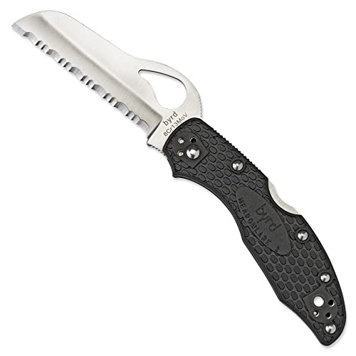 0 Byrd - Klappmesser - Klingenlänge: 7.62 cm - Meadowlark 2 Rescue, Schwarz von Spyderco