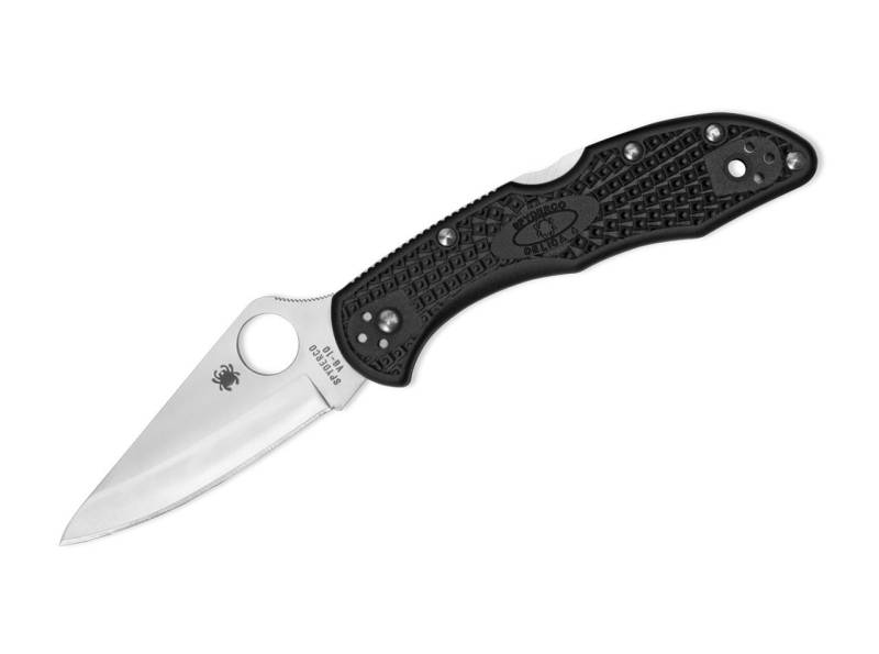 Taschenmesser Delica 4 Lightweight Black Plain von Spyderco