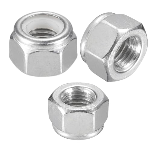 150 Stück 10#32 Nylon-Kontermuttern, SpzcdZa 304 (A2-70) Edelstahl-Kontermuttern für Industrie- und Baubefestigungen; Standard-metrisches Gewinde von SpzcdZa