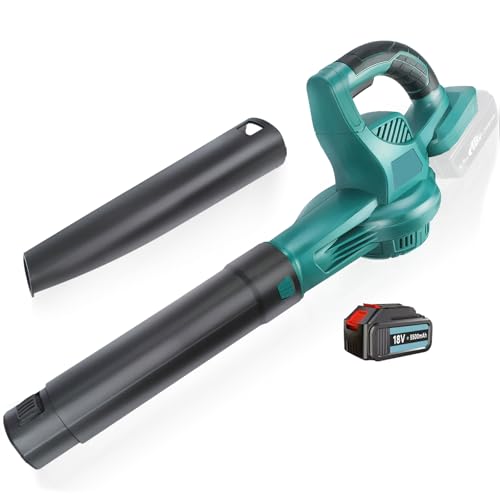 18V Akku Laubbläser mit 5.5AH Akku,Max 32000RPM,Ersatz für Makita 18V BL1850, 500W Elektrischer Hand-Laubbläser Laubbläser 2 Verstellbare Blasrohrs,für die Beseitigung von Laub/Schlamm 18V Akku Laubbläser mit 5.5AH Akku,Max 32000RPM,Ersatz für Makita 18V BL1850, 500W Elektrischer Hand-Laubbläser Laubbläser 2 Verstellbare Blasrohrs,für die Beseitigung von Laub/Schlamm von Squaeltirs