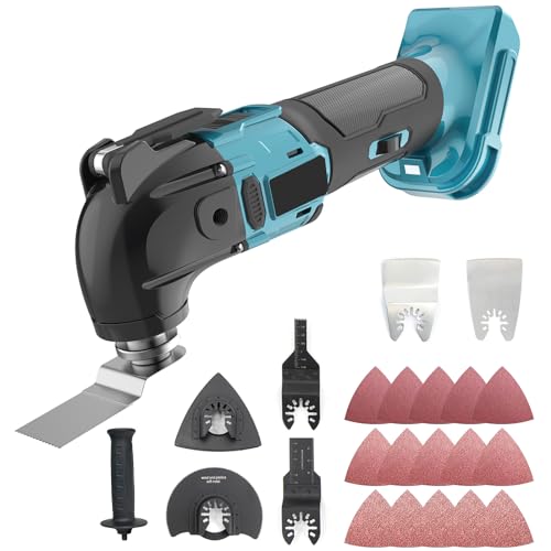 3.2° Akku-Multifunktionswerkzeug, Ersatz für Makita 18V BL1830 mit 22-teiligem Zubehör, max. 20500 OPM Leichtes Haushalts-elektrisches oszillierendes Akku-Multi-Tool von Squaeltirs