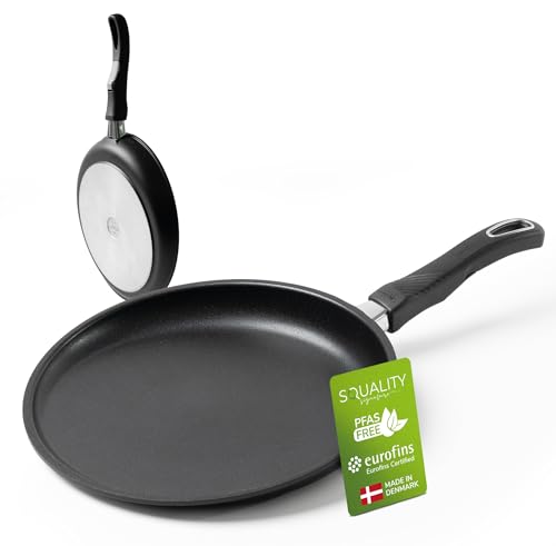 Squality Crepe Pfanne Induktion PFAS frei 28 cm – Antihaft Pancake Pfanne beschichtet aus Dänemark | Crepe Pan induktionsgeeignet | Pancake Pan ergonomisch, für gesundes Kochen ohne Schadstoffe Squality Crepe Pfanne Induktion PFAS frei 28 cm – Antihaft Pancake Pfanne beschichtet aus Dänemark | Crepe Pan induktionsgeeignet | Pancake Pan ergonomisch, für gesundes Kochen ohne Schadstoffe von Squality