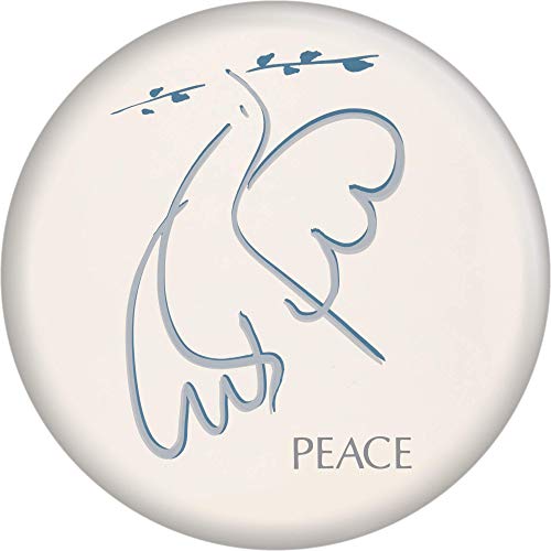 Magnet, Motiv: Frieden, Taube, die einen Olivenzweig hält, 5,7 cm von Square Deal Recordings & Supplies