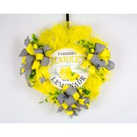 Limonadenkranz, Gelber Kranz, Frühlingskranz, Deko-Netzkranz Limonadenkranz, Gelber Kranz, Frühlingskranz, Deko-Netzkranz von SqueakyWillowDecor