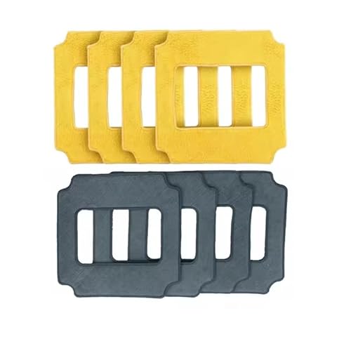 Kompatibel Mit Der Maschine QHC004/RL880/RL1188. Wischmopp-Glaswaschtuch. Premium-streifenfreie Mikrofasertücher. Teile For Fensterreinigerroboter.(4 grey 4 yellow) von Squigktva