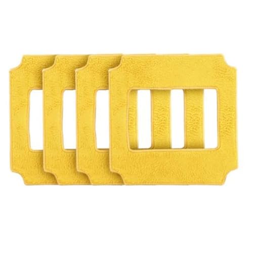 Kompatibel Mit Der Maschine QHC004/RL880/RL1188. Wischmopp-Glaswaschtuch. Premium-streifenfreie Mikrofasertücher. Teile For Fensterreinigerroboter.(4pcs yellow mops) von Squigktva