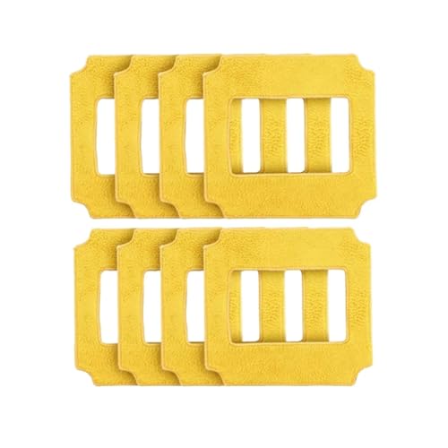 Kompatibel Mit Der Maschine QHC004/RL880/RL1188. Wischmopp-Glaswaschtuch. Premium-streifenfreie Mikrofasertücher. Teile For Fensterreinigerroboter.(8pcs yellow mops) von Squigktva