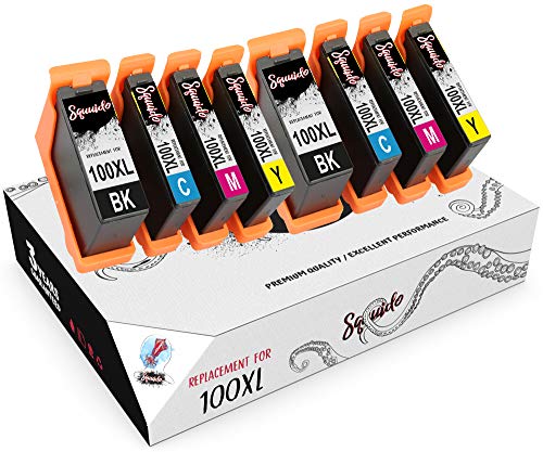 Squuido 8 Tintenpatronen 100 XL 100XL kompatibel mit Lexmark Lexmark S405 Pro205 S605 Pro705 S305 Pro901 Pro905 Pro805 S815 S505 S816 S301 Pro209 | Hohe Kapazität von Squuido
