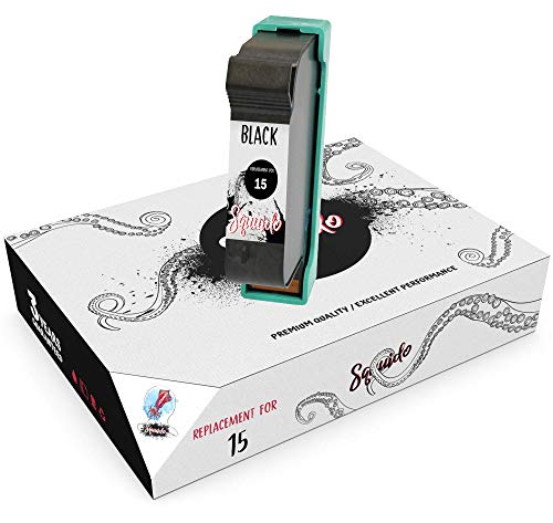 Squuido Remanufactured Tintenpatrone 15 Schwarz kompatibel mit HP Deskjet 816c 825c 827 840c 841c 842c 843c 845c 845cvr 848c | Hohe Kapazität Squuido Remanufactured Tintenpatrone 15 Schwarz kompatibel mit HP Deskjet 816c 825c 827 840c 841c 842c 843c 845c 845cvr 848c | Hohe Kapazität von Squuido