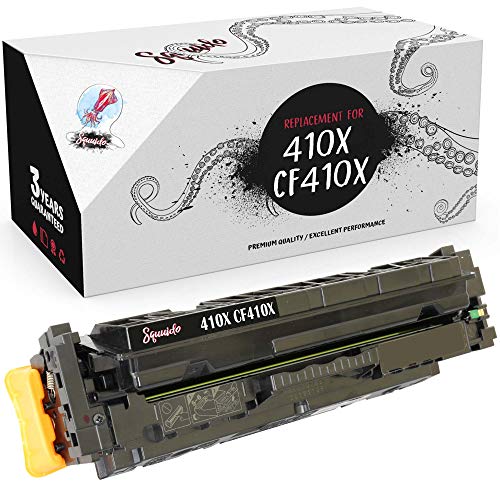 Squuido Schwarz Tonerkartusche 410X CF410X kompatibel mit HP Laserjet Pro MFP M477fdw M477fdn M452dn M377dw M477fnw M452nw | Hohe Reichweite 6500 Seiten von Squuido
