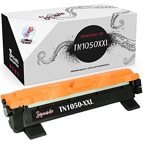 Squuido Tonerkartusche TN1050 XXL kompatibel mit Brother MFC-1810 MFC-1910W HL-1110 HL-1112 DCP-1510 DCP-1512 DCP-1610W DCP-1612W HL-1210W HL-1212W | Hohe Reichweite 2000 Seiten von Squuido