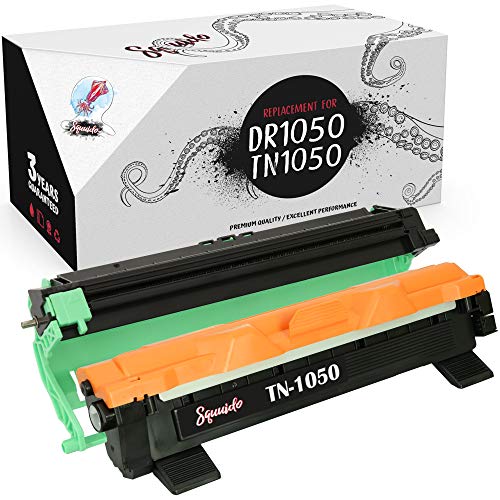 Squuido Trommel DR-1050 | Tonerkartusche TN-1050 kompatibel mit Brother DCP-1510 DCP-1512 DCP-1610W DCP-1612W HL-1110 HL-1112 HL-1210W HL-1212W MFC-1810 MFC-1910W | Hohe Reichweite 10000/1000 Seiten von Squuido