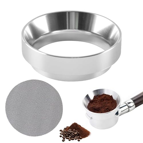 Sqxaldm Kaffee Dosierring 51mm Edelstahl & Puck Screen, Barista Zubehör Magnetischer Siebträger Dosierring mit Extraktionsring, Espresso Zubehör für 51mm Portafilter von Sqxaldm