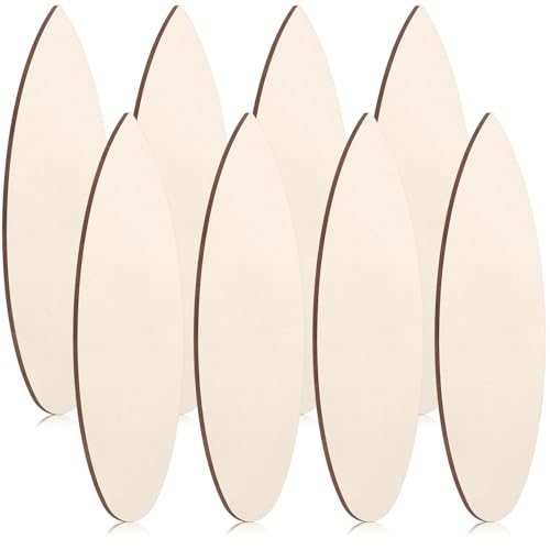 Sratte Surfbrett-Rohlinge aus Holz zum Dekorieren von unlackierten Surfbrett-Wandausschnitten, Bastelschild für Kunstkreation, Graffiti-Malerei, Heimdekoration, hängende Dekoration (35 x 14 cm, Holz von Sratte