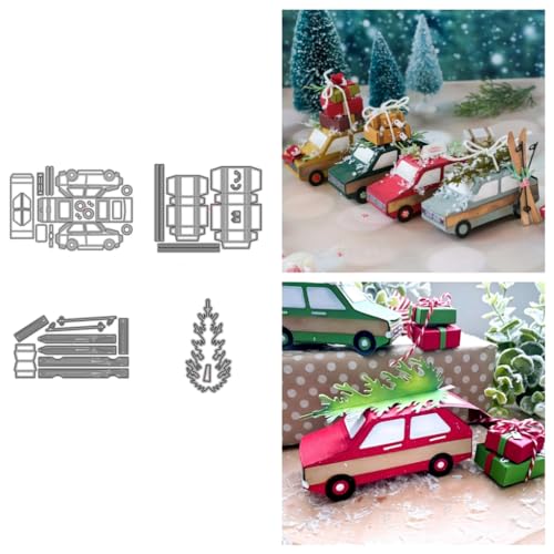 Sredwtk 3D Automobil Stanzschablonen Weihnachten Schachtel Stanzschablonen Boxen Metall Prägeschablonen Stanzformen Schablonen für DIY 3D Hochzeitgeschenkbox Kuchenbox Keksbox Süßigkeitenbox Sredwtk 3D Automobil Stanzschablonen Weihnachten Schachtel Stanzschablonen Boxen Metall Prägeschablonen Stanzformen Schablonen für DIY 3D Hochzeitgeschenkbox Kuchenbox Keksbox Süßigkeitenbox von Sredwtk