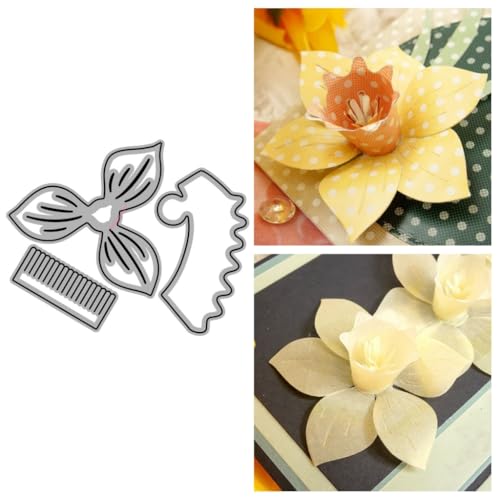 Sredwtk 3D Blumen Stanzschablonen Blumen Metall Prägeschablonen Stanzformen Schneiden für DIY Karte Sammelalbum Scrapbooking Fotoalbum Deko Cutting Dies von Sredwtk