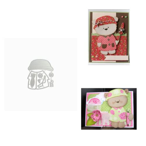 Sredwtk Bär Serie Stanzschablonen Tiere Prägeschablonen Stanzformen Schablonen Für Scrapbooking, Fotopapier 3D Karten Handwerk Prägen DIY Herstellung Geschen (C) von Sredwtk