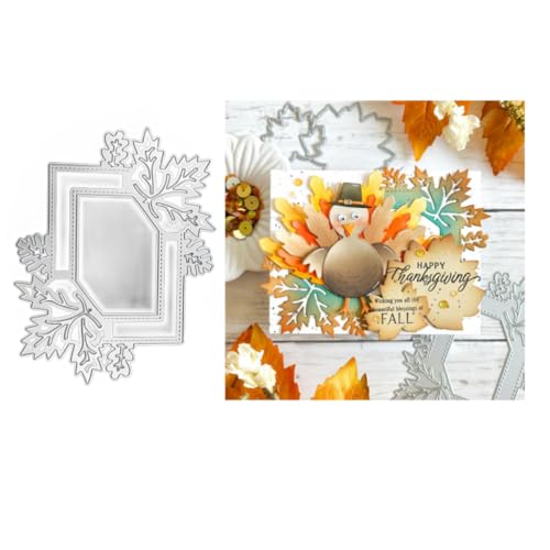 Sredwtk Blätter Stanzschablonen Herbst Weihnachten Cutting Dies Weihnachten Papierbasteln Schablonen für Scrapbooking, Fotoalbum, Karte, Papier Dekoration, Geschenk von Sredwtk