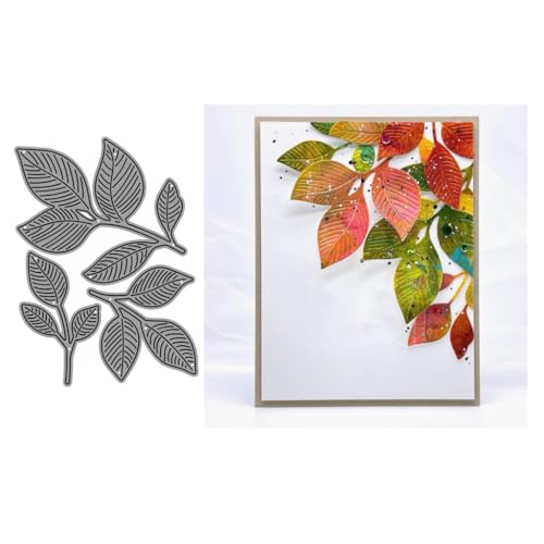 Sredwtk Blätter Stanzschablonen Herbst Weihnachten Metall Prägeschablonen Stanzformen Schneiden für DIY Karte Sammelalbum Scrapbooking Fotoalbum Deko Cutting Dies von Sredwtk