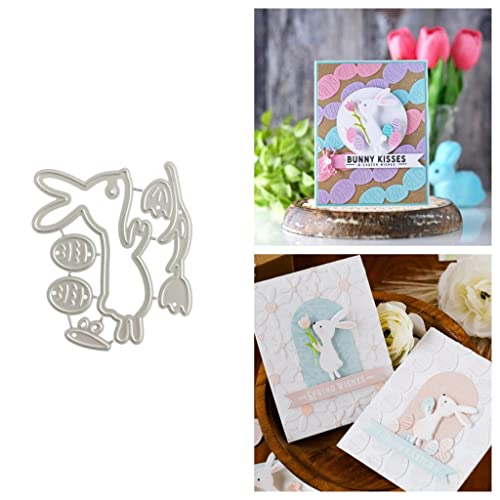 Sredwtk Blumen Hase Stanzschablonen Frühling Cutting Dies Prägeschablonen Stanzformen Schablonen Für Scrapbooking, Fotopapier 3D Karten Handwerk Prägen DIY Herstellung Geschenk von Sredwtk