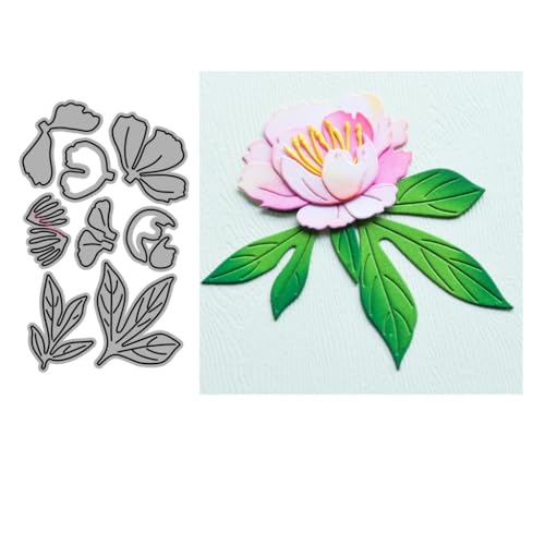 Sredwtk Blumen Set Stanzschablonen Geburtstag Weihnachten Metall Prägeschablonen Stanzformen Schneiden für DIY Karte Sammelalbum Scrapbooking Fotoalbum Deko (F) von Sredwtk