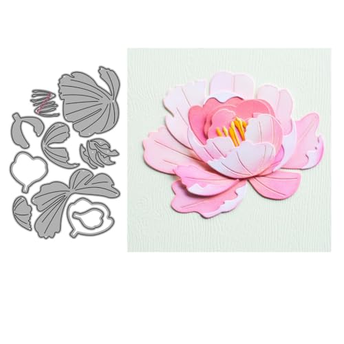 Sredwtk Blumen Set Stanzschablonen Geburtstag Weihnachten Metall Prägeschablonen Stanzformen Schneiden für DIY Karte Sammelalbum Scrapbooking Fotoalbum Deko (G) von Sredwtk