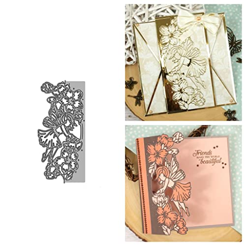 Sredwtk Blumen und Elfen Stanzschablonen Karte Scrapbooking Metall Prägeschablonen Stanzschablonen Stanzformen Schneiden Cutting Dies für DIY Album Scrapbooking Karten Deko (B) von Sredwtk