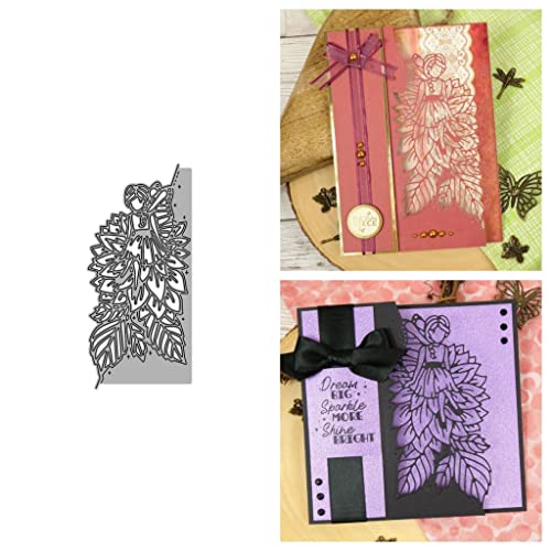 Sredwtk Blumen und Elfen Stanzschablonen Karte Scrapbooking Metall Prägeschablonen Stanzschablonen Stanzformen Schneiden Cutting Dies für DIY Album Scrapbooking Karten Deko (C) von Sredwtk