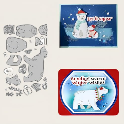 Sredwtk Eisbär Winter Stanzschablonen Weihnachten Metall Prägeschablonen Stanzformen Schneiden für DIY Karte Sammelalbum Scrapbooking Fotoalbum Deko Sredwtk Eisbär Winter Stanzschablonen Weihnachten Metall Prägeschablonen Stanzformen Schneiden für DIY Karte Sammelalbum Scrapbooking Fotoalbum Deko von Sredwtk