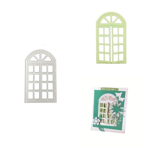 Sredwtk Fenster Stanzschablonen Cutting Dies Prägeschablonen Stanzformen Schablonen Für Scrapbooking, Fotopapier 3D Karten Handwerk Prägen DIY Herstellung Geschenk von Sredwtk