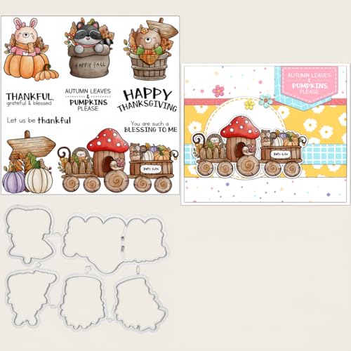 Sredwtk Herbst Tiere Thanksgiving Stanzschablonen und Stempelset,Stempel und Stanzen Set,Silikonstempel und Stanzen Set,Clear Stamp und Stanzschablone Für DIY Scrapbooking Fotoalbum Dekor Karten Sredwtk Herbst Tiere Thanksgiving Stanzschablonen und Stempelset,Stempel und Stanzen Set,Silikonstempel und Stanzen Set,Clear Stamp und Stanzschablone Für DIY Scrapbooking Fotoalbum Dekor Karten von Sredwtk