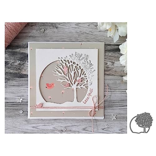 Sredwtk Kaninchen Baum Stanzschablonen DIY Cutting Dies Geburtstag Weihnachten Papierbasteln Schablonen für Scrapbooking, Fotoalbum, Karte, Papier Dekoration, Geschenk (Baum Rahmen) von Sredwtk