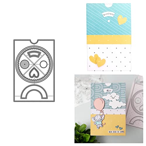 Sredwtk Kreis Stanzschablone Rahmen mit Tags, Scrapbooking Prägeschablonen Stanzformen Schablonen Für Scrapbooking, Fotopapier, Karten, Handwerk Prägen DIY Herstellung Geschenk von Sredwtk