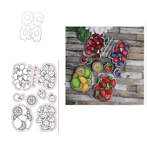 Sredwtk Obst Stempel und Stanzen Set,Silikonstempel und Stanzen Set,Stanzschablonen und Stempelset,Clear Stamp und Stanzschablone Für DIY Scrapbooking Fotoalbum Dekor Karten Sredwtk Obst Stempel und Stanzen Set,Silikonstempel und Stanzen Set,Stanzschablonen und Stempelset,Clear Stamp und Stanzschablone Für DIY Scrapbooking Fotoalbum Dekor Karten von Sredwtk