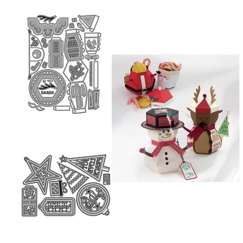 Sredwtk Santa Schneemann Stanzschablonen Weihnachten Schachtel Stanzschablonen Boxen Metall Prägeschablonen Stanzformen Schablonen für DIY 3D Hochzeitgeschenkbox Kuchenbox Keksbox Süßigkeitenbox Sredwtk Santa Schneemann Stanzschablonen Weihnachten Schachtel Stanzschablonen Boxen Metall Prägeschablonen Stanzformen Schablonen für DIY 3D Hochzeitgeschenkbox Kuchenbox Keksbox Süßigkeitenbox von Sredwtk