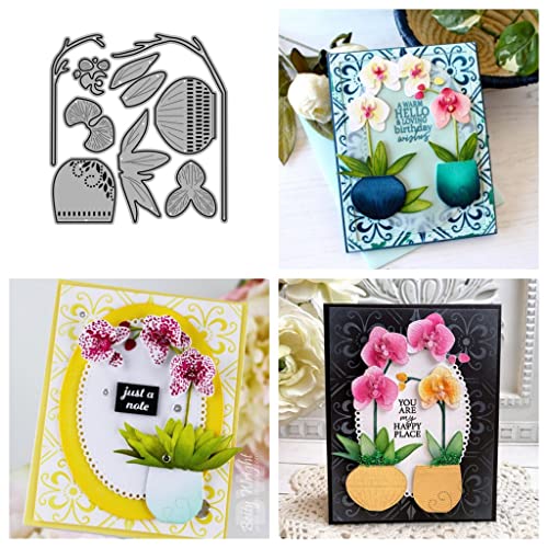 Sredwtk Schmetterlingsorchidee Stanzschablonen Blumen Cutting Dies Prägeschablonen Stanzformen Schablonen Für Scrapbooking, Fotopapier 3D Karten Handwerk Prägen DIY Herstellung Geschenk von Sredwtk