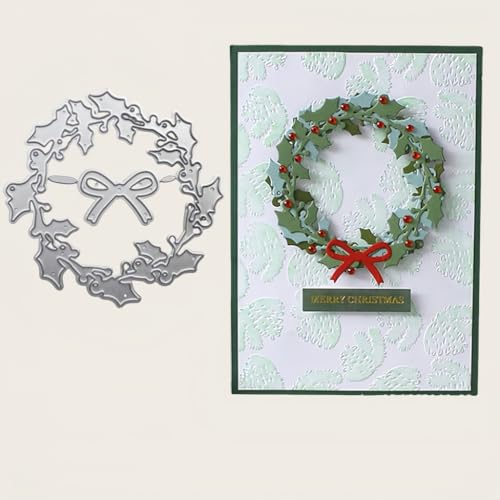 Sredwtk Weihnachtskranz Stanzschablonen Weihnachten Metall Prägeschablonen Stanzformen Schneiden für DIY Karte Sammelalbum Scrapbooking Fotoalbum Deko Cutting Dies Sredwtk Weihnachtskranz Stanzschablonen Weihnachten Metall Prägeschablonen Stanzformen Schneiden für DIY Karte Sammelalbum Scrapbooking Fotoalbum Deko Cutting Dies von Sredwtk
