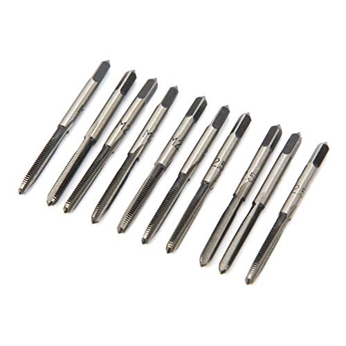 Gewindebohrer mit geradem Schaft, praktische Gewindebohrer, 10 Stück langlebiger M2.5-Gewindebohrer mit geradem Schaft, metrischer Gewindebohrer mit guter Leistung, Aluminium aus weichen von Sren