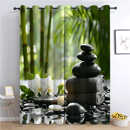 Srigzcaly 2 Paneele 3D Verdunkelungsvorhänge 150x166cm Orchideenkunst Black Rock Vorhange Wärmedämmend, Polyester Anti-Fade, Mehrfarbig Ösenvorhänge für Schlafzimmer, Kinderzimmer, Wohnzimmer Srigzcaly 2 Paneele 3D Verdunkelungsvorhänge 150x166cm Orchideenkunst Black Rock Vorhange Wärmedämmend, Polyester Anti-Fade, Mehrfarbig Ösenvorhänge für Schlafzimmer, Kinderzimmer, Wohnzimmer von Srigzcaly