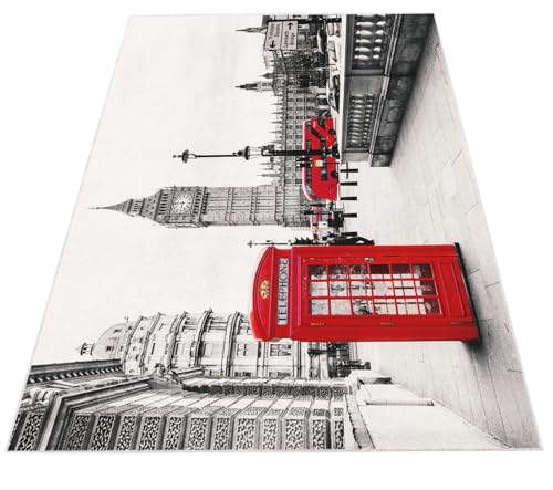 Srigzcaly Home Waschbarer Wohnzimmer Teppich, Schlafzimmer Nachttischteppich - 80x150 cm Blick Auf Den Big Ben In London Zottelig Flauschig Weich Teppiche für Kinderzimmer, TPR Anti-Rutsch Teppich Srigzcaly Home Waschbarer Wohnzimmer Teppich, Schlafzimmer Nachttischteppich - 80x150 cm Blick Auf Den Big Ben In London Zottelig Flauschig Weich Teppiche für Kinderzimmer, TPR Anti-Rutsch Teppich von Srigzcaly