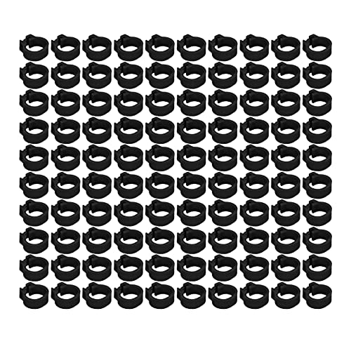 100 Stück 8 Mm Tauben-Identifikations-Beinringe, Geflügel-Beinbänder, Keine Worte, Taubenzubehör (Schwarz) von Srliya