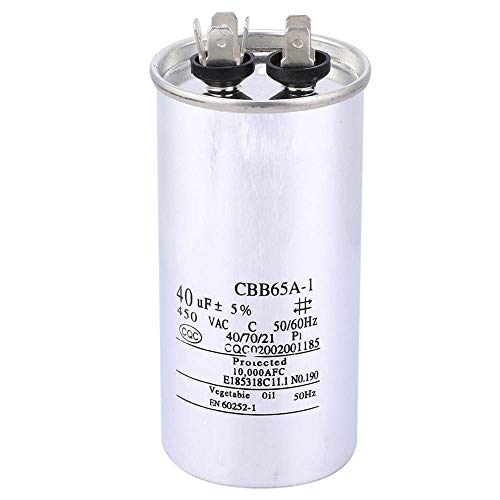 CBB65 Kondensator 250VAC 50/60Hz 40/70/21 CBB65 40UF 450V Kondensator Aluminiumfolie Luftstartkondensator für Klimaanlage Waschmaschine 12 * 6 * 6 Srliya CBB65 Kondensator 250VAC 50/60Hz 40/70/21 CBB65 40UF 450V Kondensator Aluminiumfolie Luftstartkondensator für Klimaanlage Waschmaschine 12 * 6 * 6 Srliya von Srliya