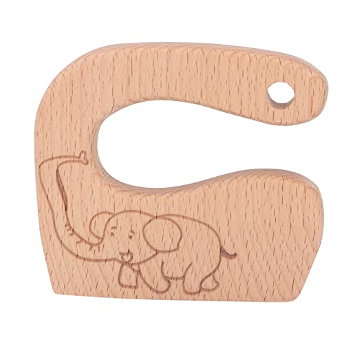 Kindersicheres Holzmesser Zum Kochen, Ideal Zum Schneiden von Obst, Gemüse, Brot, Perfektes Outdoor-Küchenspielzeug für Kinder (Elefant) von Srliya