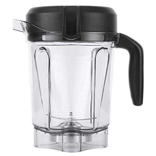 Mixer-Behälter-Ersatz-Set für Runde Glasbecher mit Glasbodenkappe, Transparenter Mixer-Behälter mit Klingendeckel, Ersatzzubehör, Passend für Behälter, 64 Oz von Srliya