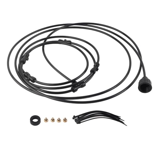 Nebelventilator-Set, Sprühring Standventilator, Wasservernebler Zum Kühlen der Außenterrasse, Nebelleitung, Metall-Nebeldüsen, Messing-Adapter, Passend Bodenventilatoren von Srliya