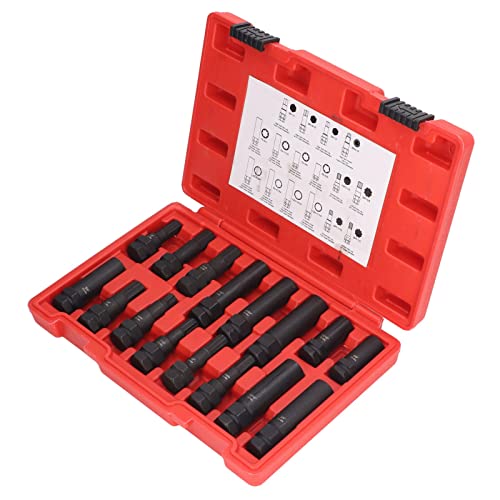 Srliya 16pcs Verriegelung Lug Nut Master Key Set SAE Wheel Lock Entfernung Kit Reifenreparaturwerkzeuge von Srliya