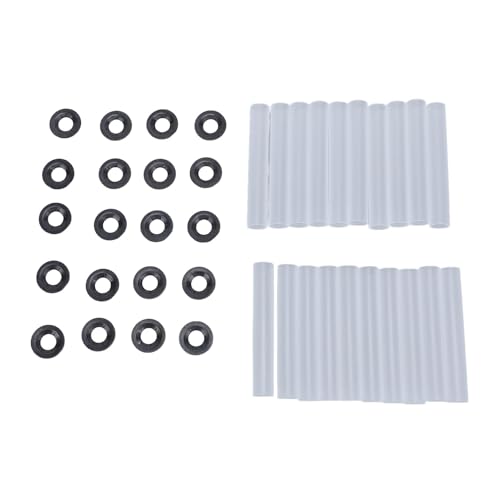 Srliya 20 Sets Garagentorscharnier Ruhige Walzenhärme 11mm ID 80mm Länge Rollenwellenmuttern mit Dichtungen für Autos RV Garagentüren von Srliya